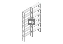 Aanbouwsectie Nedcon SF Legbordstelling 3000x970x300mm hxbxd 6 niveaus Metaal Verzinkt 85kg Enkel